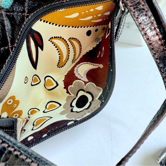 Brighton Black Quilted Croc Leather Fifth Ave Shine Organizer - Picture 11 of 11